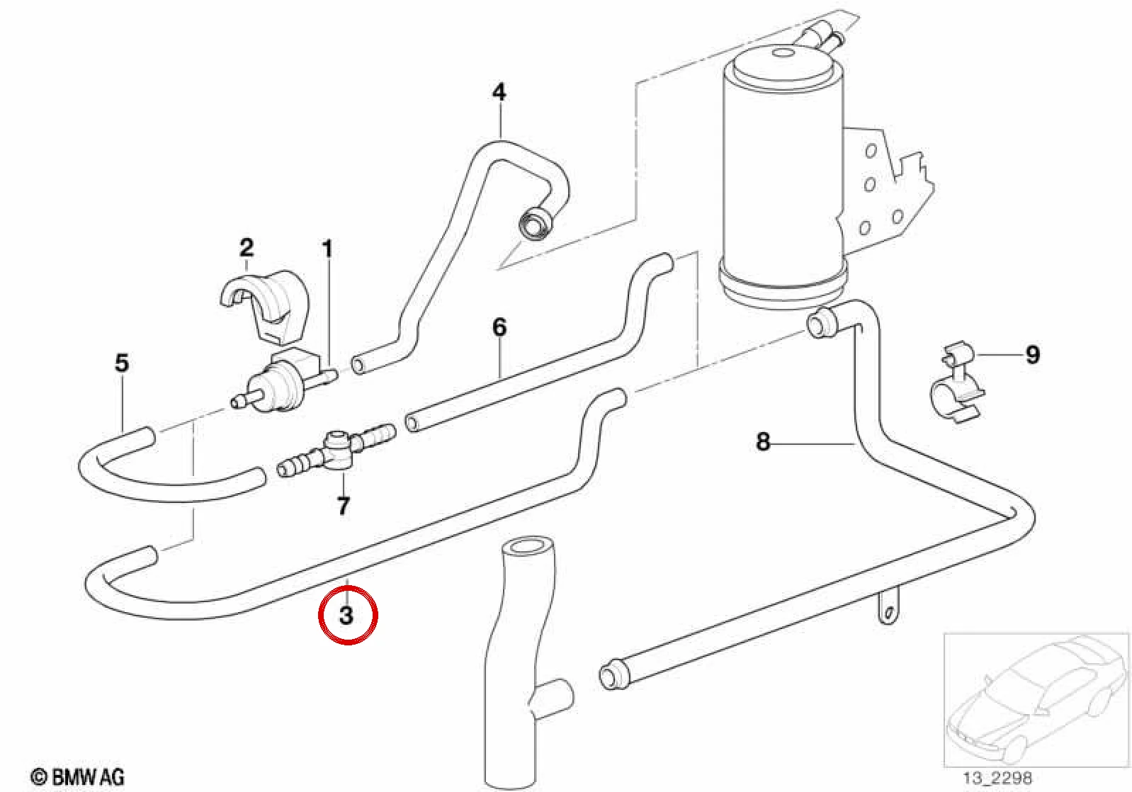 BMW 3 Serisi E36 Hava Emiş Manşonu 13901405161