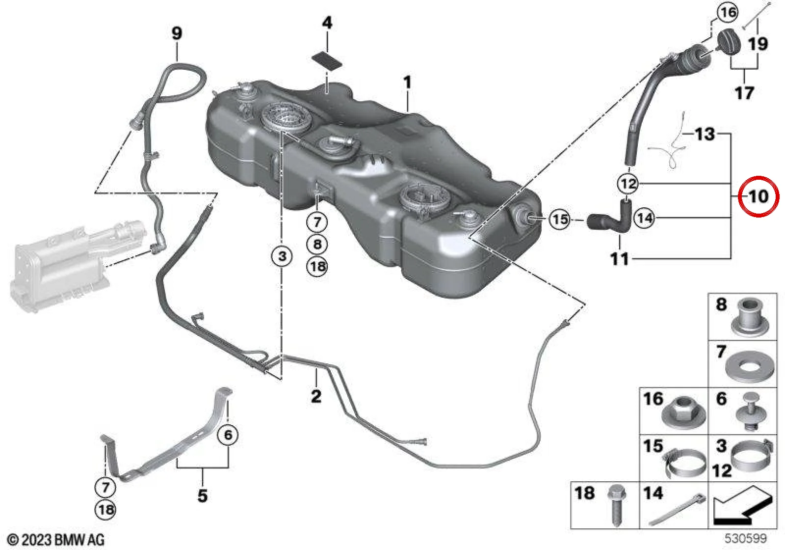 BMW MINI R57 R58 R59 Plastik Yakıt Doldurma Borusu 16112758030
