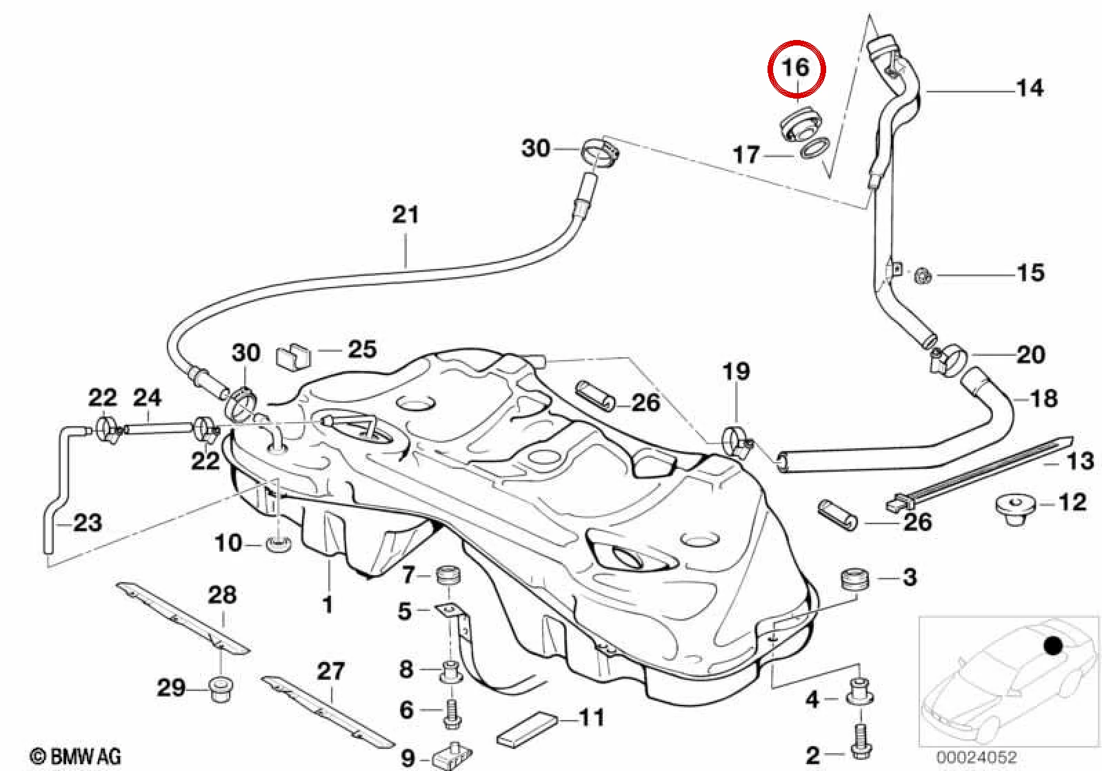 BMW E46 E81 E82 E87… Yakıt Deposu Bağlama Kayışı 16116754637