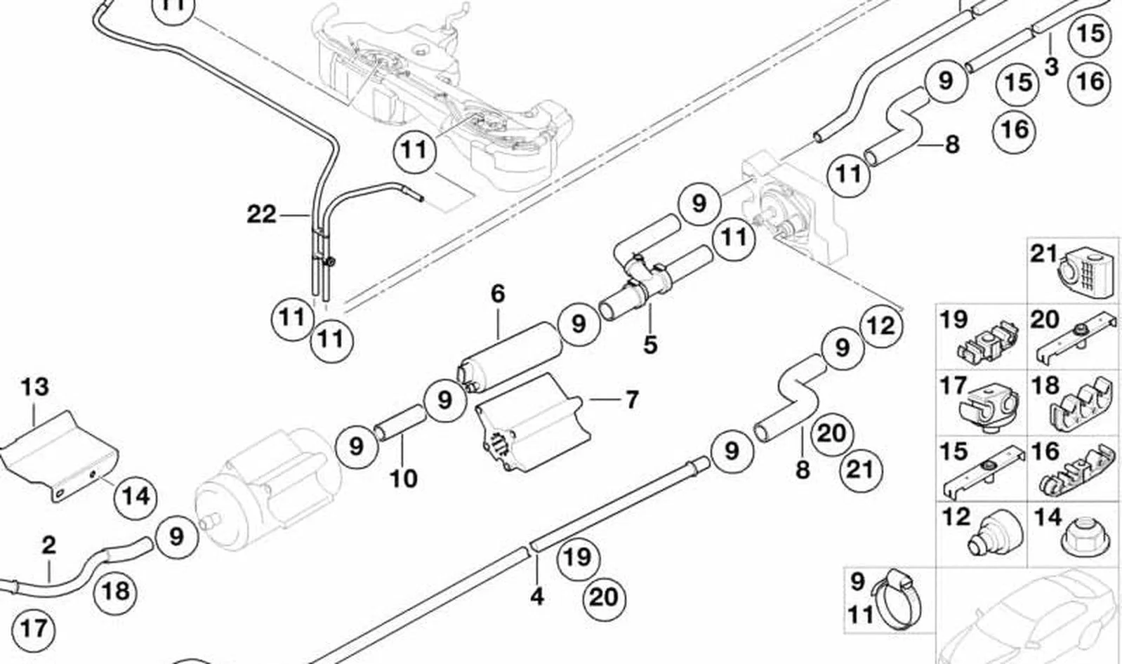 BMW E46 E83 E85 Tutucu Plaka 16127195327