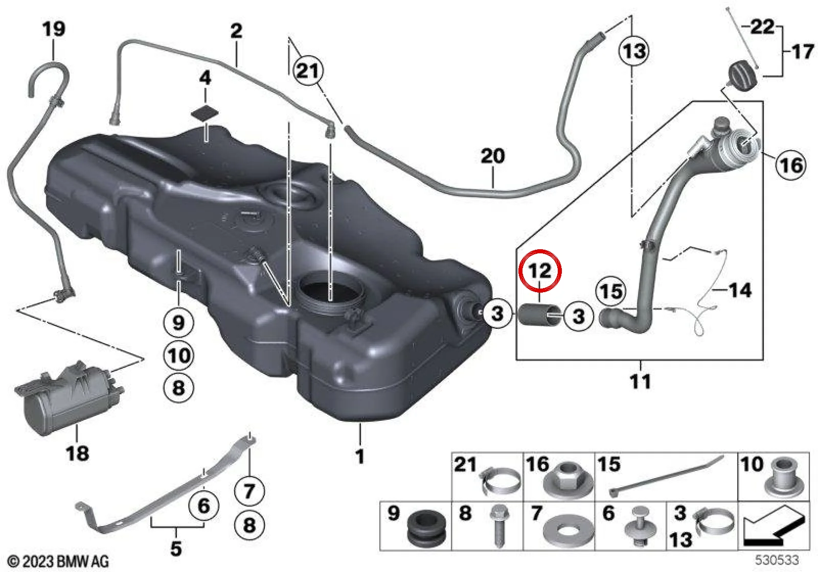 BMW R55 R56 R57 R58… Yakıt Dolum Borusu 16142752324