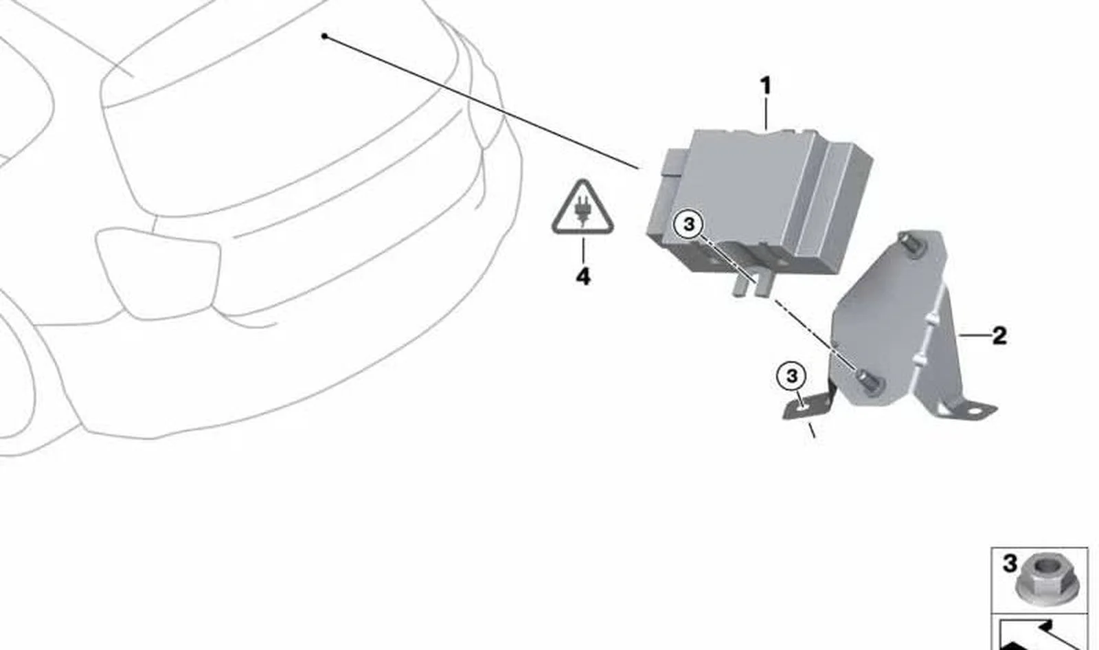 BMW E81 E82 E84 E87… Kontrol Ünitesi Braketi 16147199343