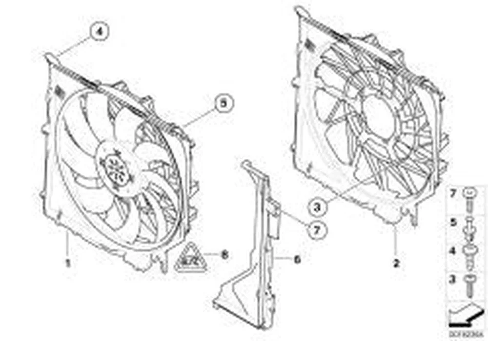 BMW X3 E83 Fanlı Radyatör Fan Davlumbazı 17113415182