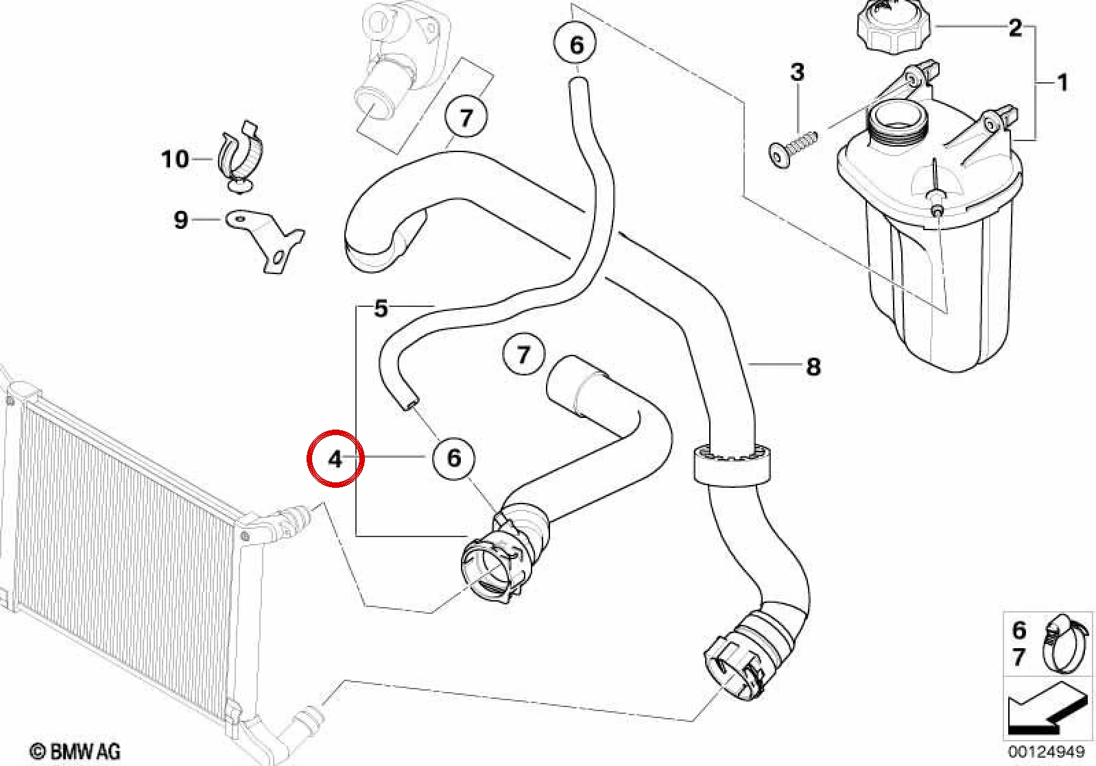 BMW MINI R50 Soğutma Sıvısı Bağlantı Hortumu 17127793603