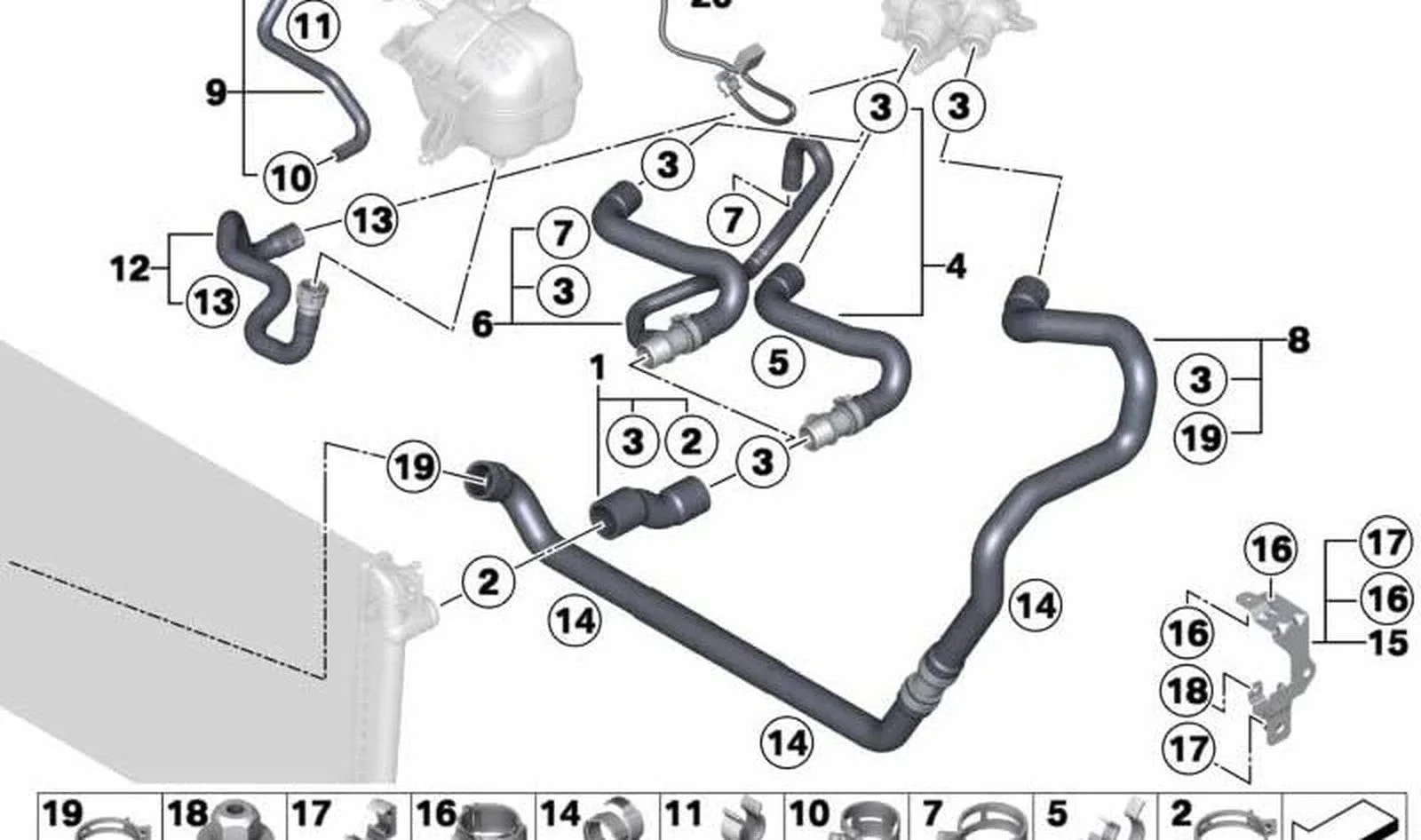 BMW MINI R60 R61 Soğutma Suyu Borusu 17129800480