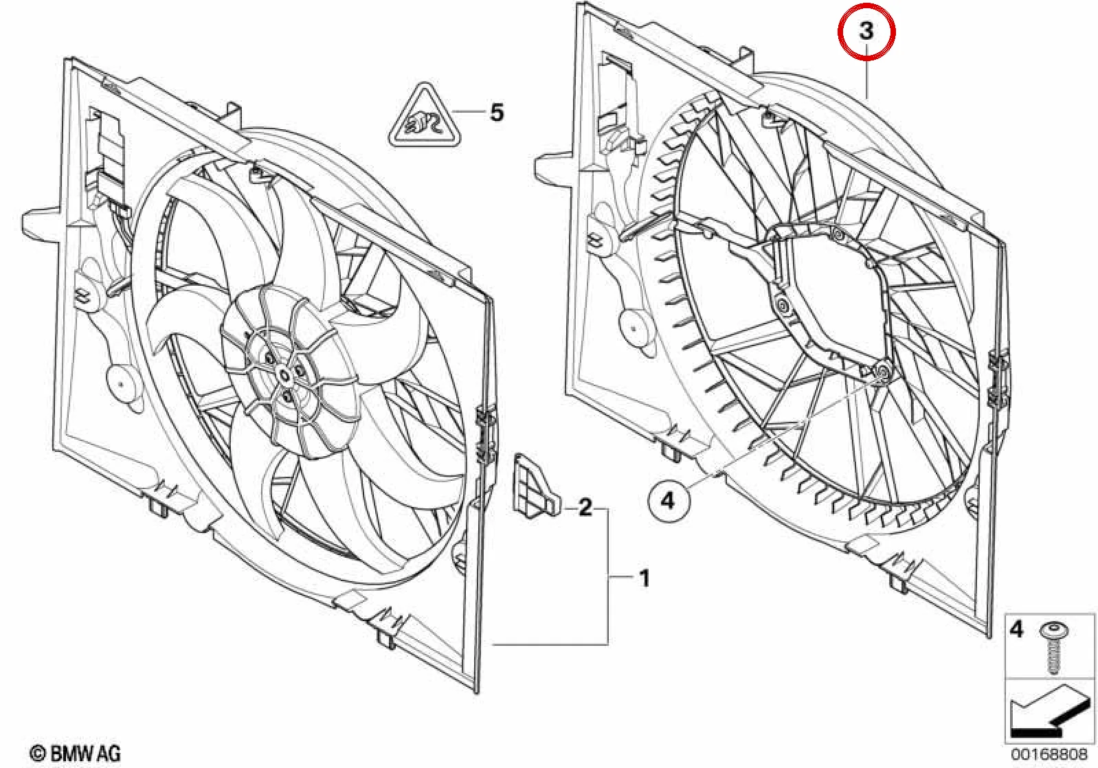 BMW 6 Serisi E63 E64 Radyatör Fan Çerçevesi 17427514314
