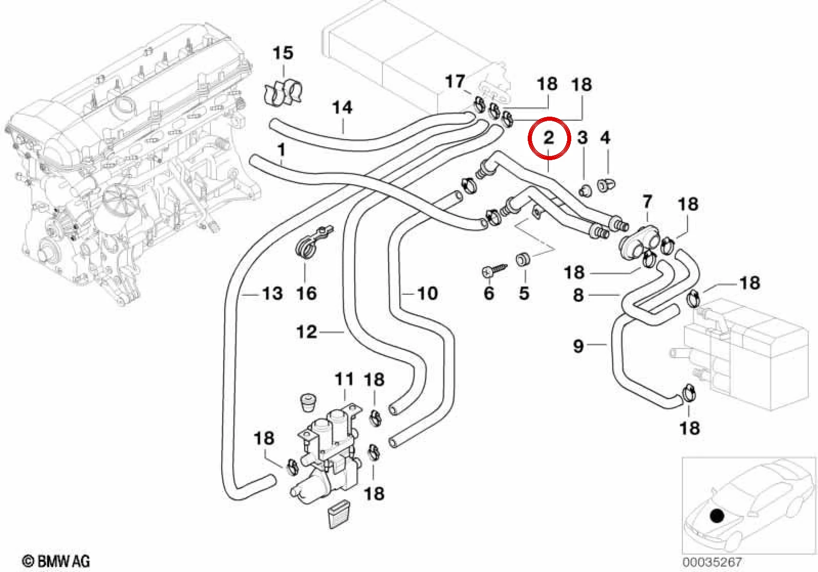 BMW 7 Serisi E38 Çift Egzoz Borusu 18101405825