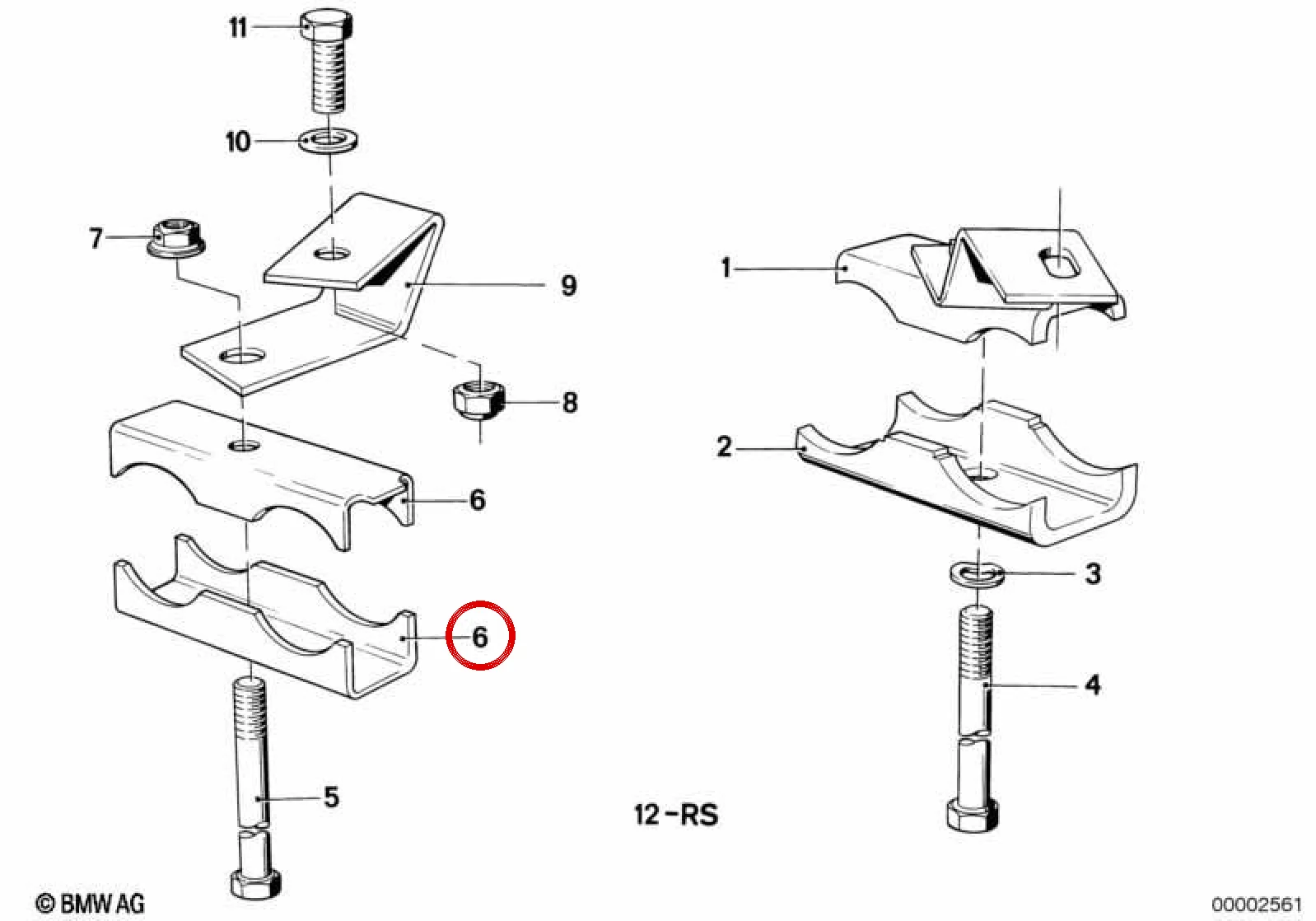 BMW E24 E28 Egzoz Bağlantı Kelepçesi 18121175739