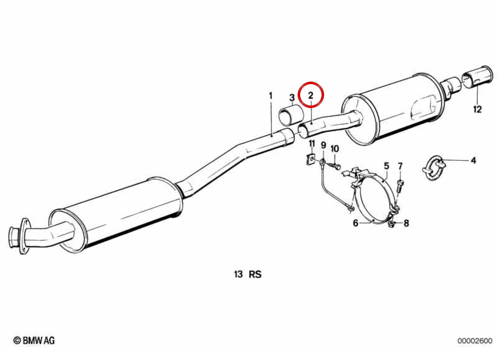 BMW 5 Serisi E28 Arka Ek Susturucu 18121175839