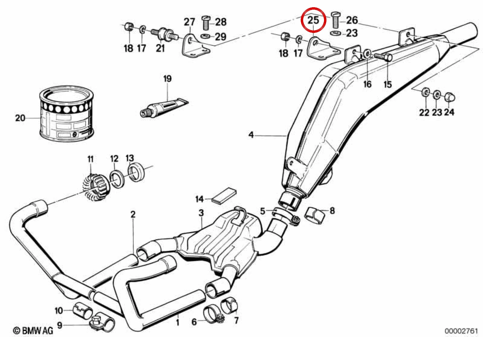 BMW E36 E46 E83 Orta Egzoz Askı Braketi 18122310801