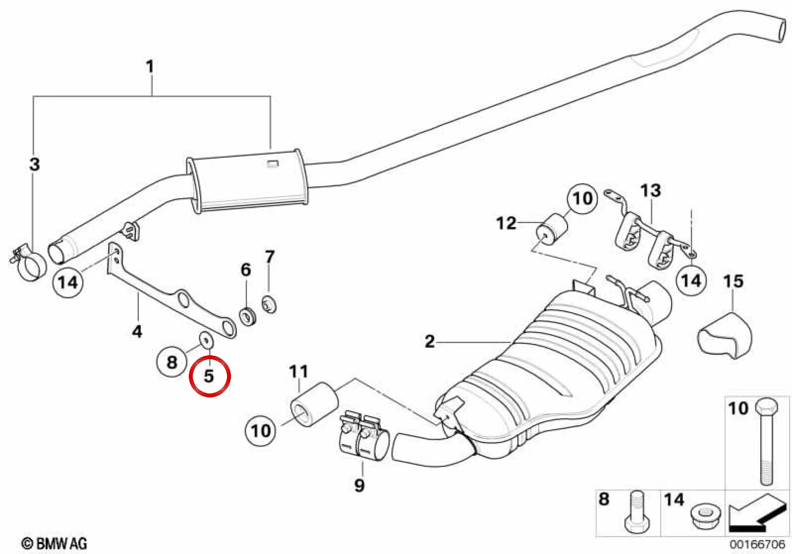 BMW X3 E83 Egzoz Askısı Pulu 18203450931