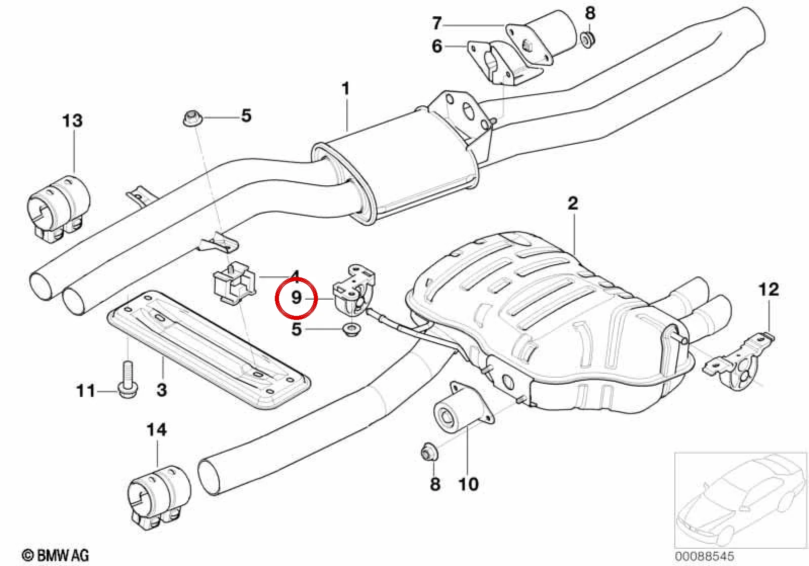 BMW E46 E85 Egzoz Lastik Askısı 18207504194