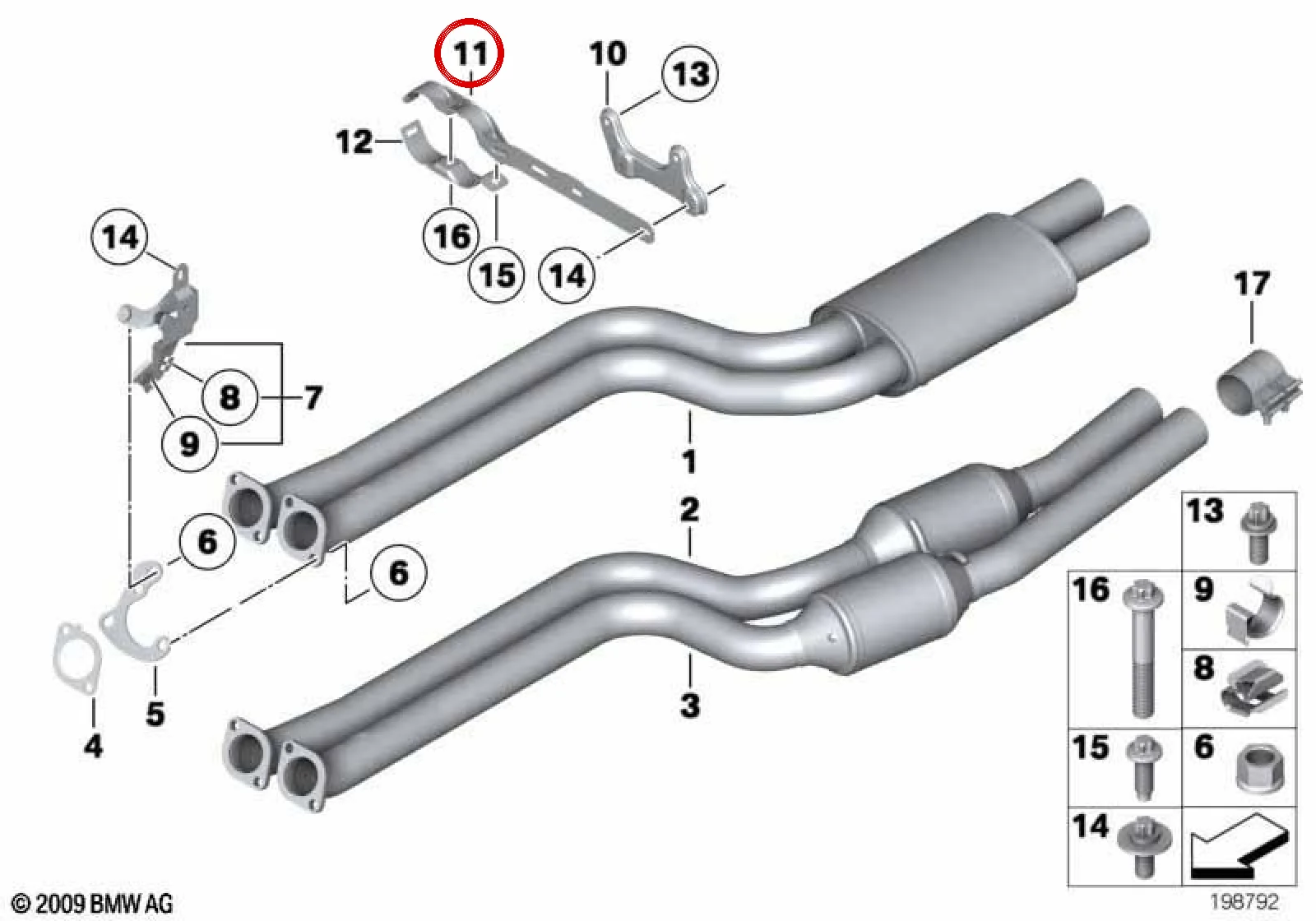 BMW Z4 E89 Ön Egzoz Borusu Tutucu Braketi 18207586702
