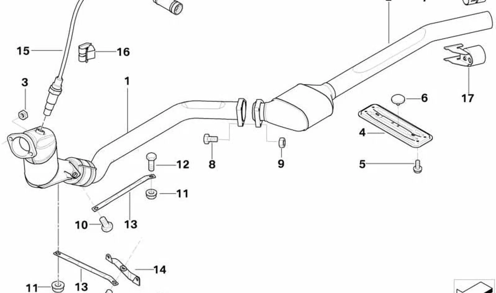 BMW 3 Serisi E46 Motor Yanı Katalizör Tutucusu 318d 18207787600
