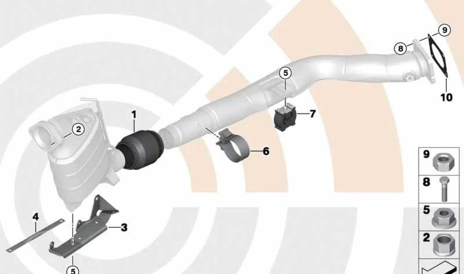 BMW 5 Serisi E60 E61 Dizel Egzoz Askı Braketi 18207789884