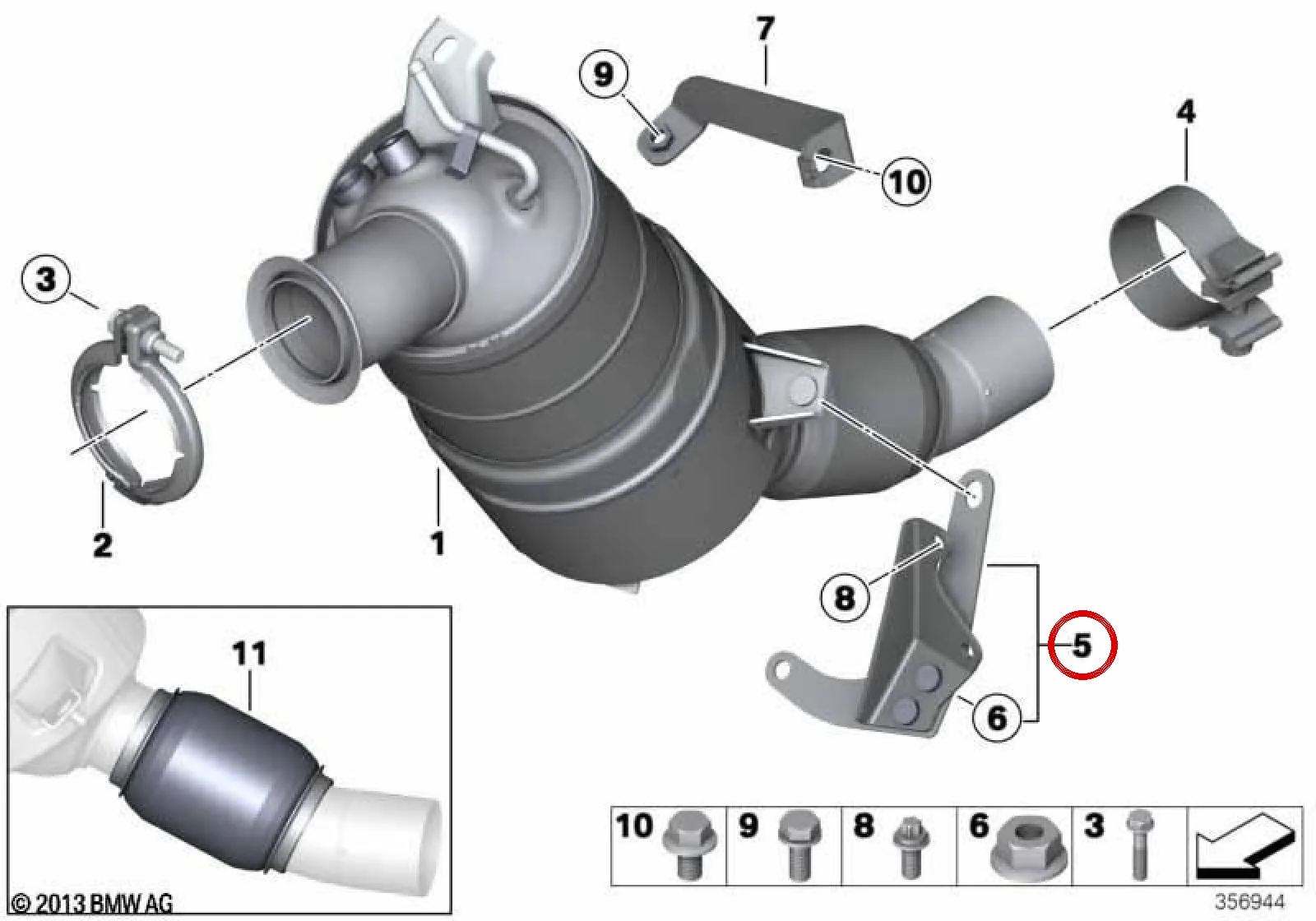 BMW X1 E84 Katalizör Sabitleme Braketi 18208515444