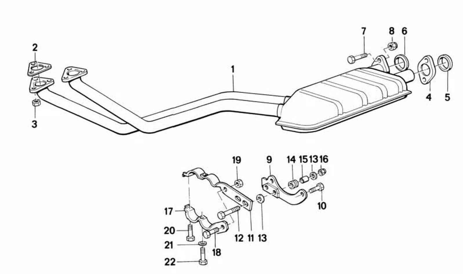 BMW 3 Serisi E30 Egzoz Kelepçesi 45 mm 18211707889