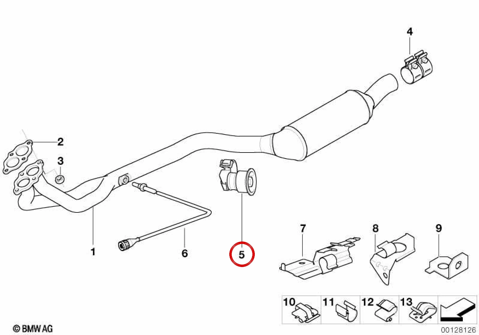 BMW 3 Serisi E36 Arka Susturucu Parçası 18301432123