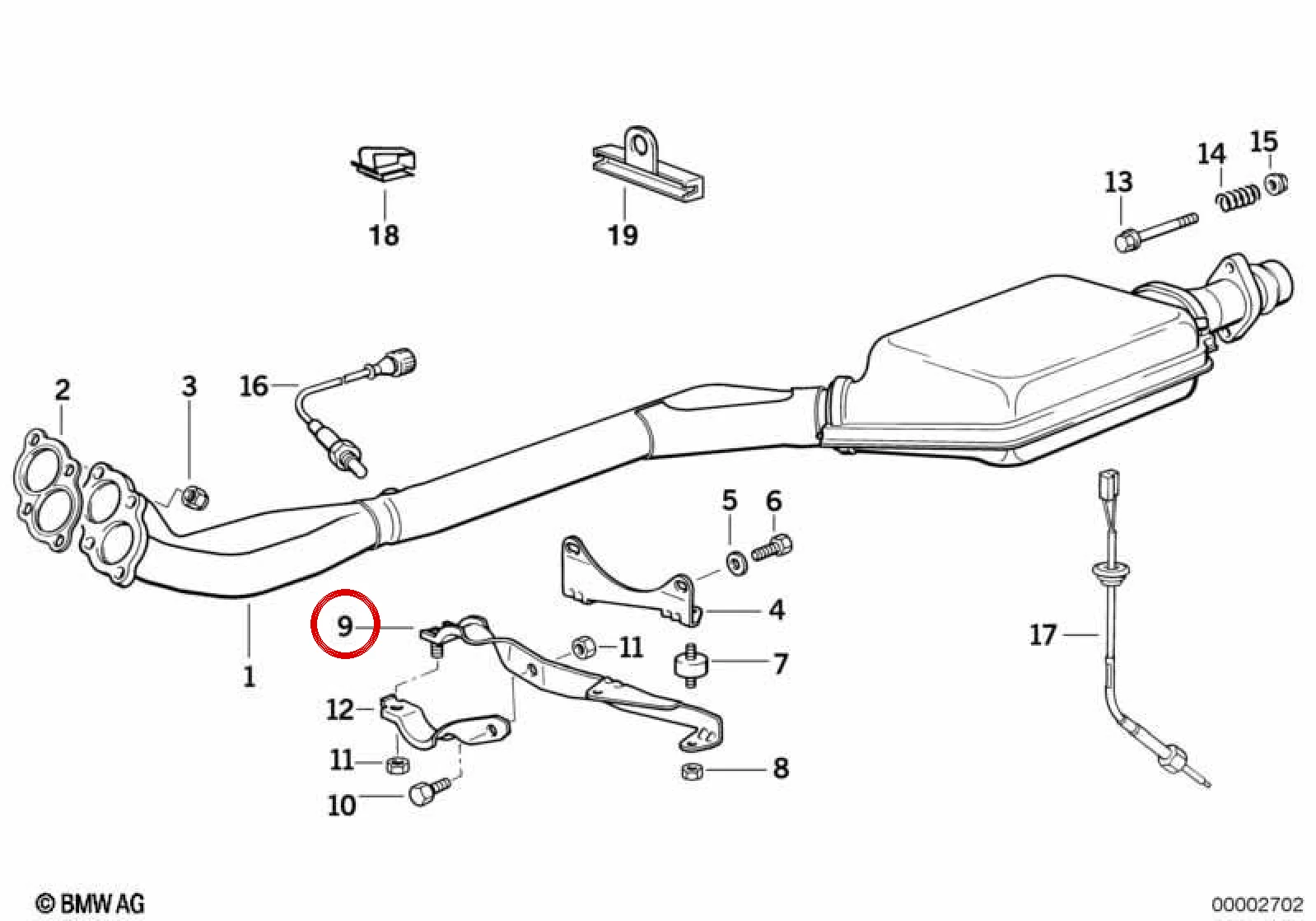 BMW 3 Serisi E36 Egzoz Sistemi Askı Braketi 18301728575