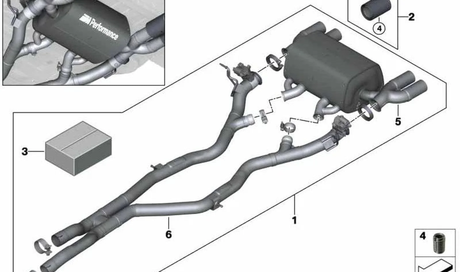 BMW 4 Serisi F83 Titanyum Arka Susturucu 18302357917