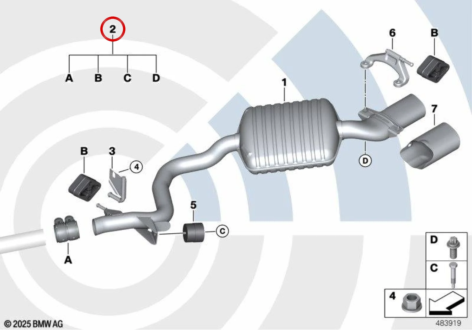 BMW 3 Serisi E90 E91 E92 E93 Arka Susturucu Bağlantı Takımı 18302455263