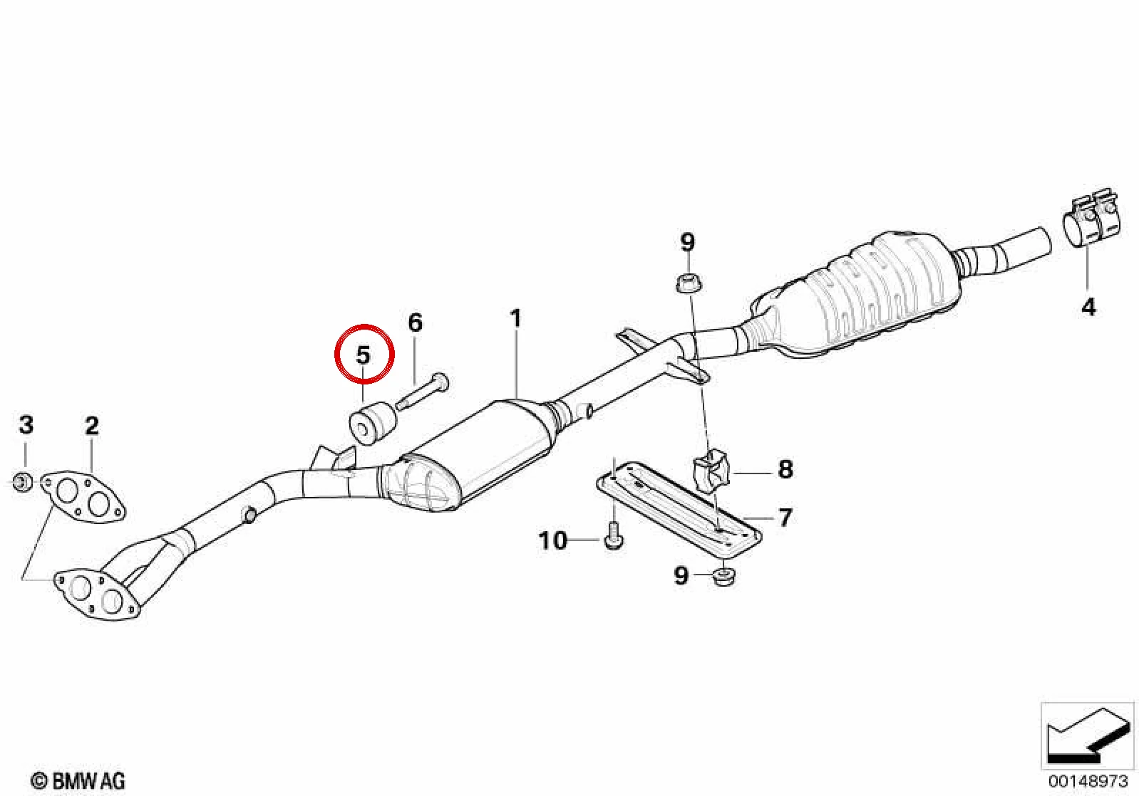 BMW 3 Serisi E46 Egzoz Titreşim Sönümleyici 143 Hz 18307522209