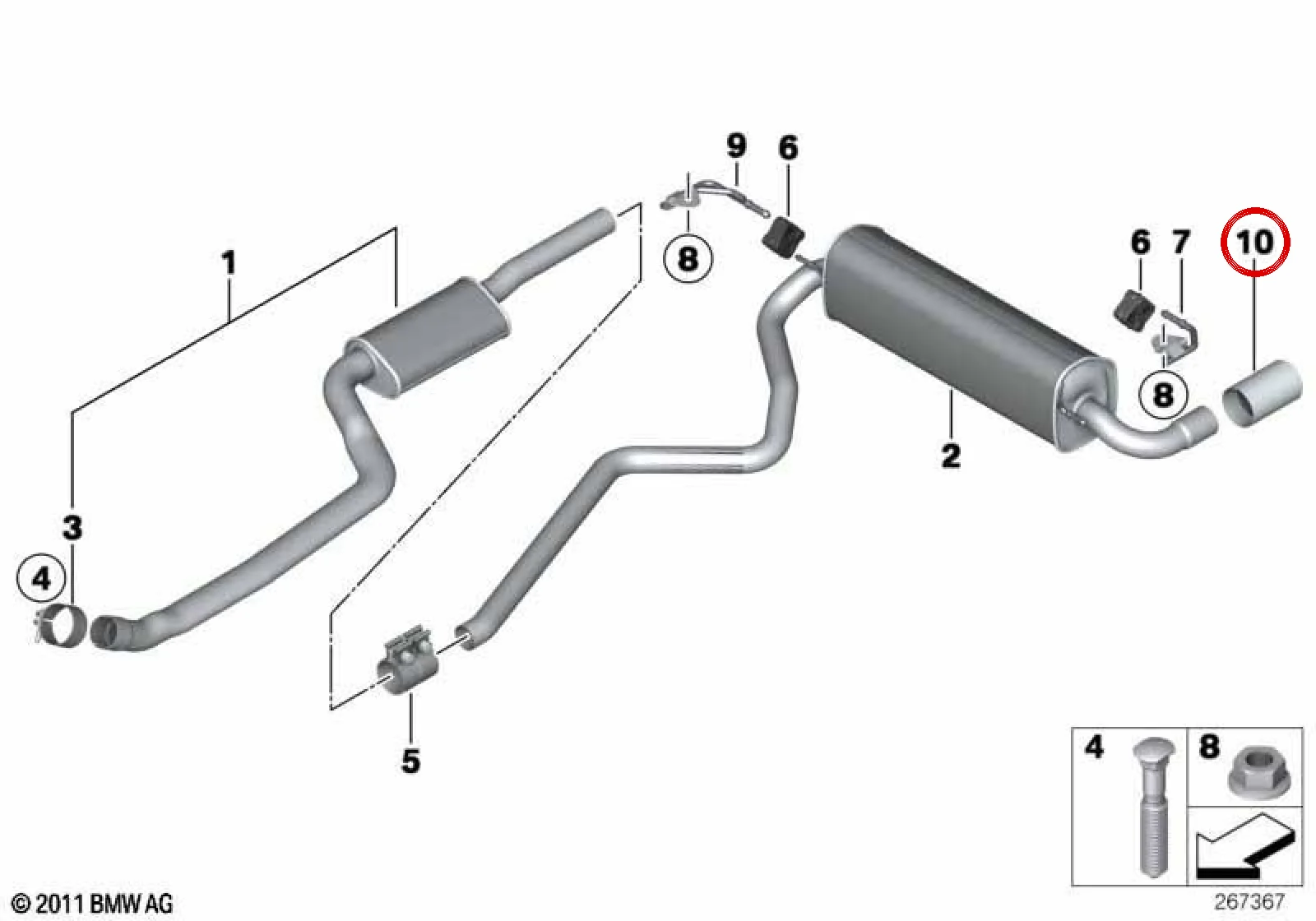 BMW F20 F21 F22 F23… Egzoz Çıkış Kaplaması 18307610635