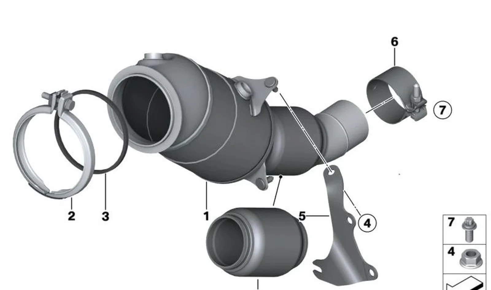 BMW F22 F23 F25 F26… 65 mm Egzoz Kelepçesi 18307628660