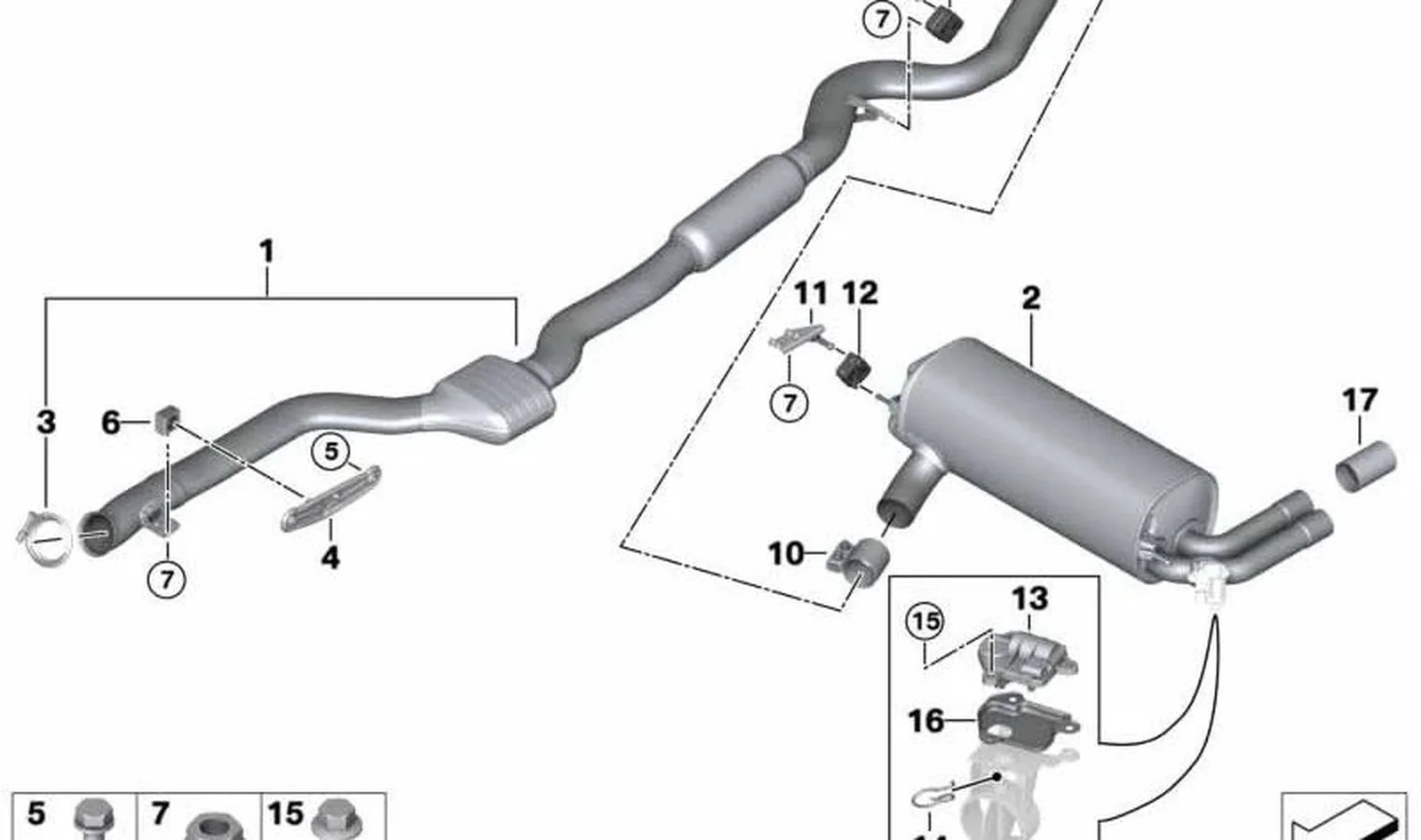 BMW F20 F21 F22 F23… Katalizör Tutucu Braketi 18307633092