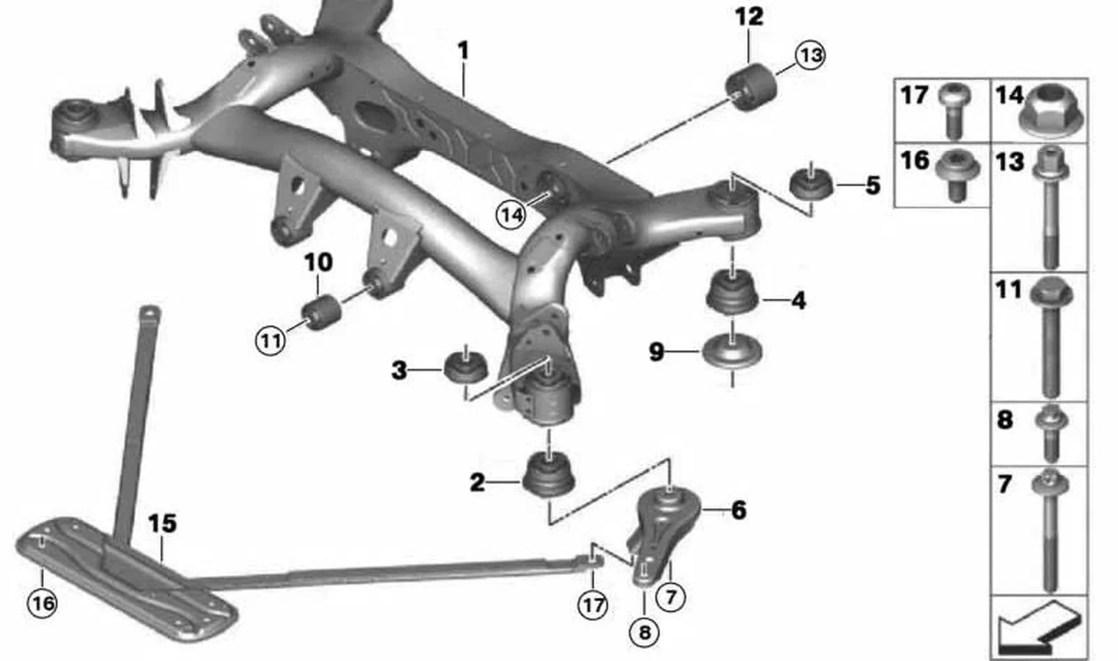 BMW 2 Serisi F22 Arka Üst Salıncak 33326895135
