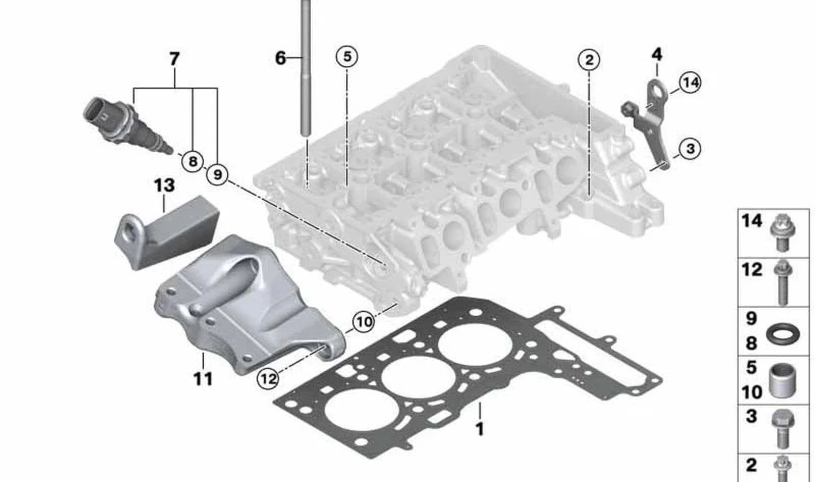 BMW 2 Serisi F45 B37 B37B Silindir Kapak Contası 3 Çeltik 11128594565