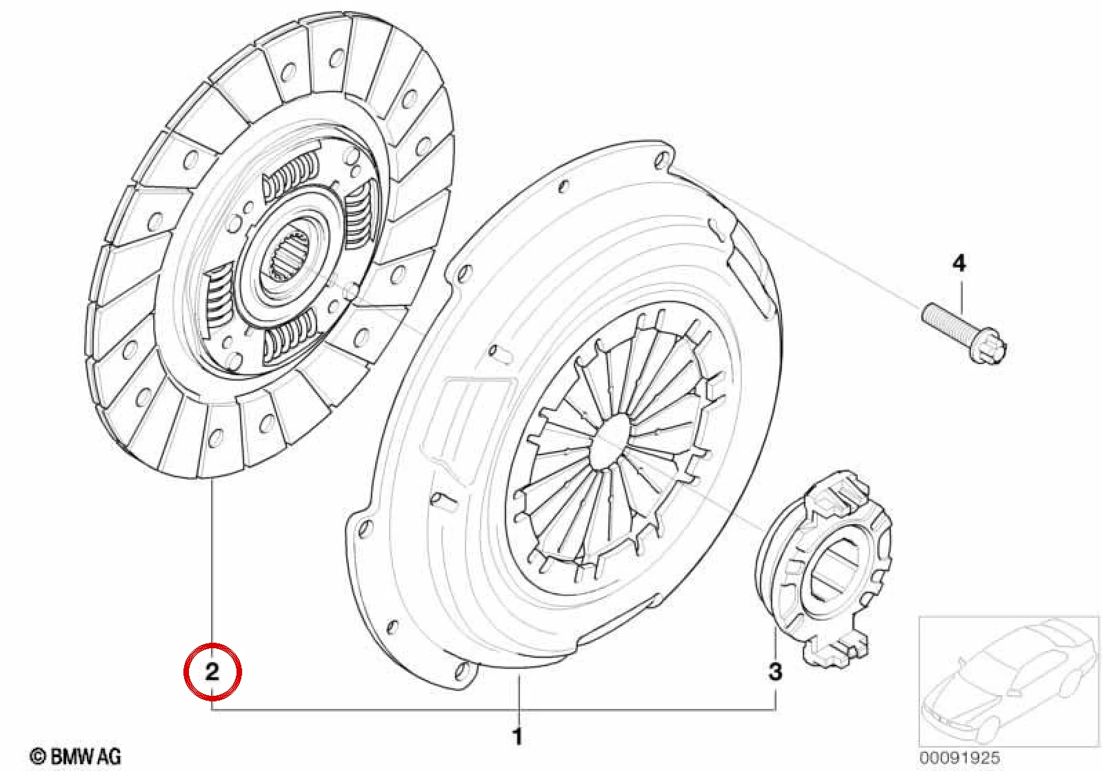BMW MINI R50 R52 R53 Debriyaj Baskı Plakası 21207527827