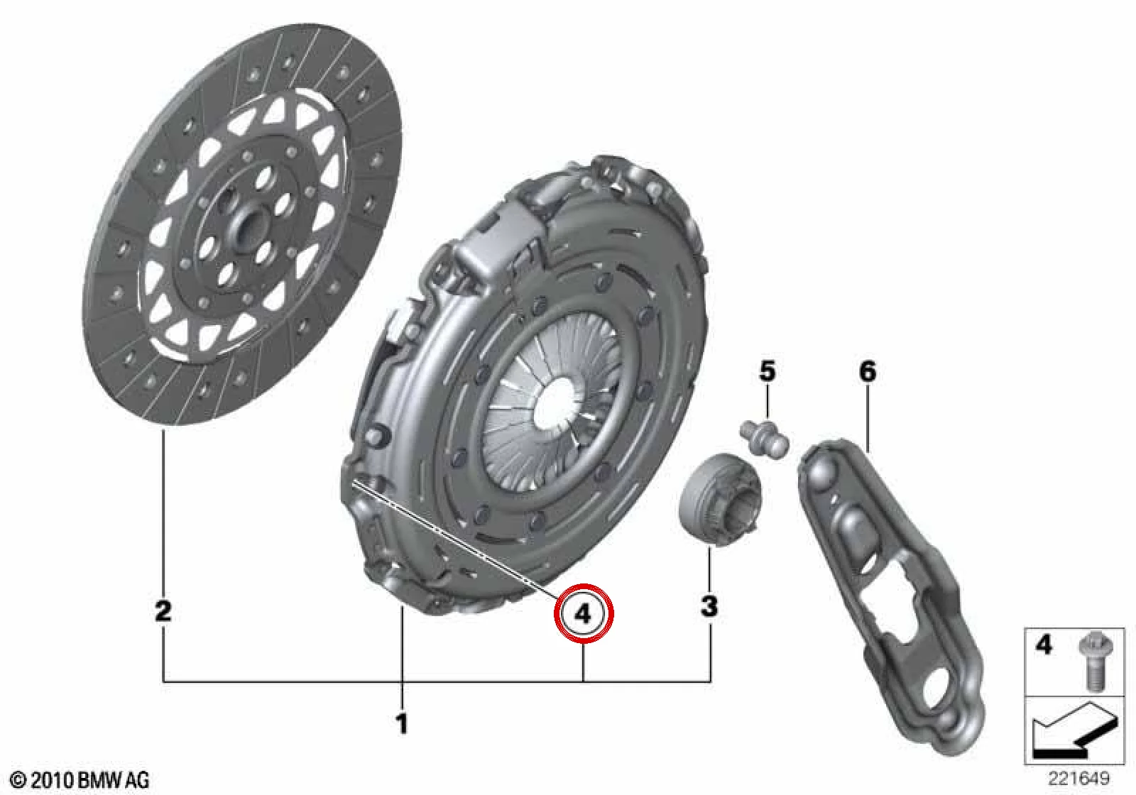 BMW R55 R56 R57 R58… Debriyaj Baskı Bağlantı Cıvatası M8x16 21207585679