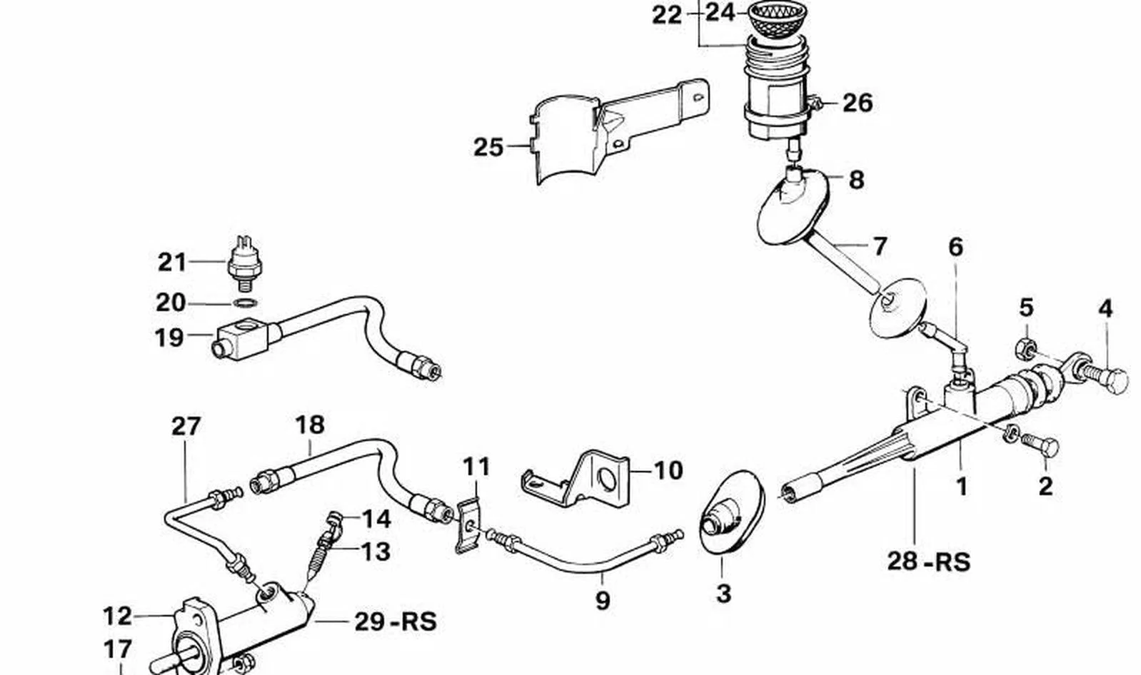 BMW 5 Serisi E34 Debriyaj Hidrolik Borusu 400 mm 21521159354