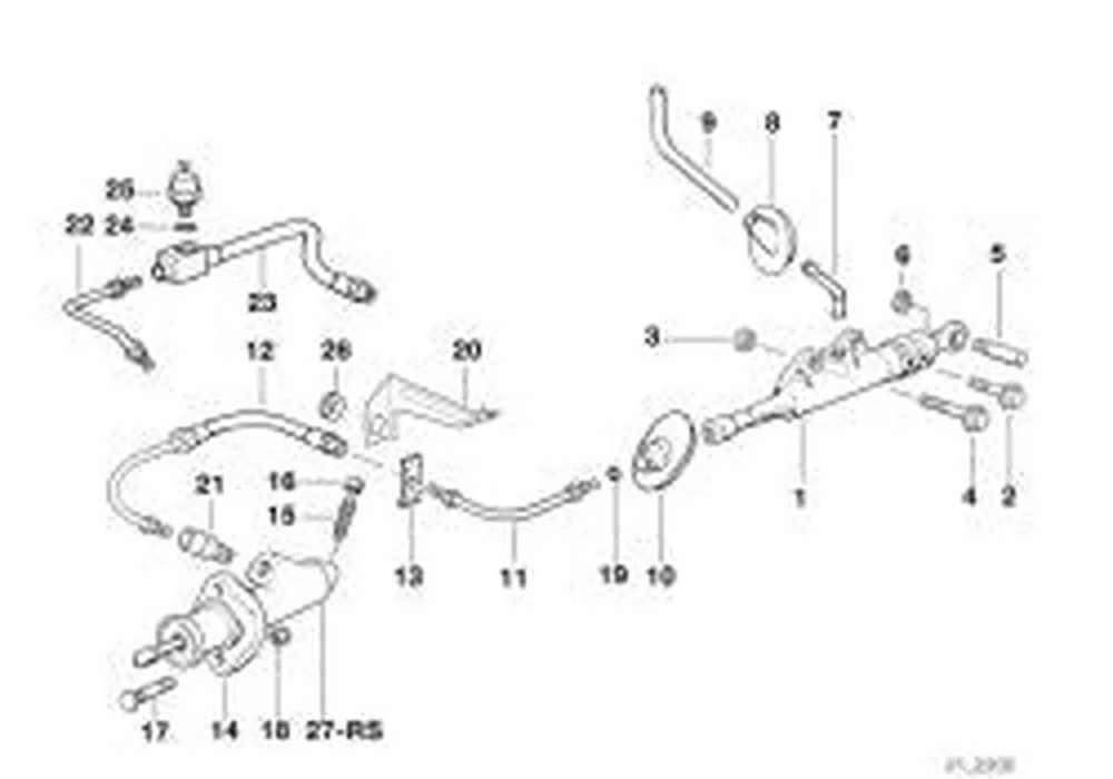 BMW 3 Serisi E36 Vidalı Debriyaj Borusu 21521162151
