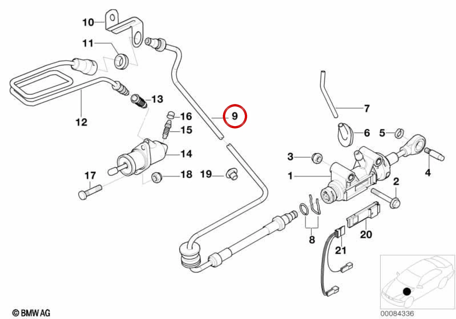 BMW X5 E53 Debriyaj Hortumu 21521165678