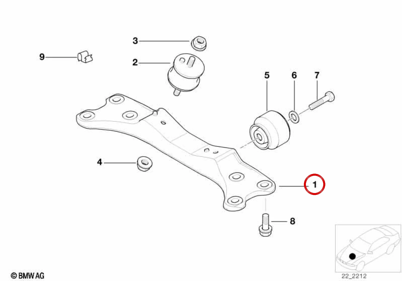 BMW 7 Serisi E38 Şanzıman Destek Takozu 22321094779