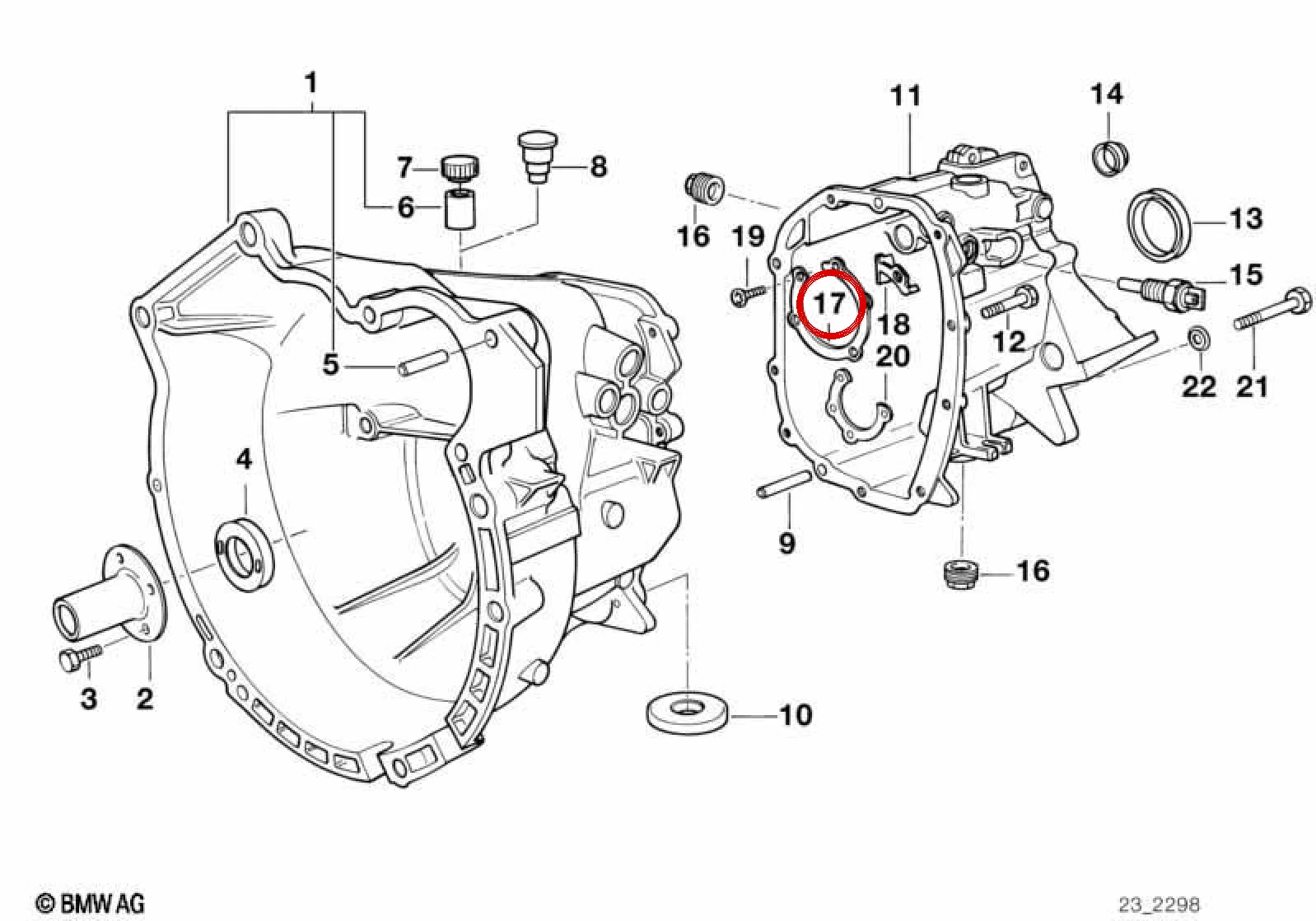 BMW E34 E36 E39 E46… Şanzıman Tutucu Plakası 23111228321