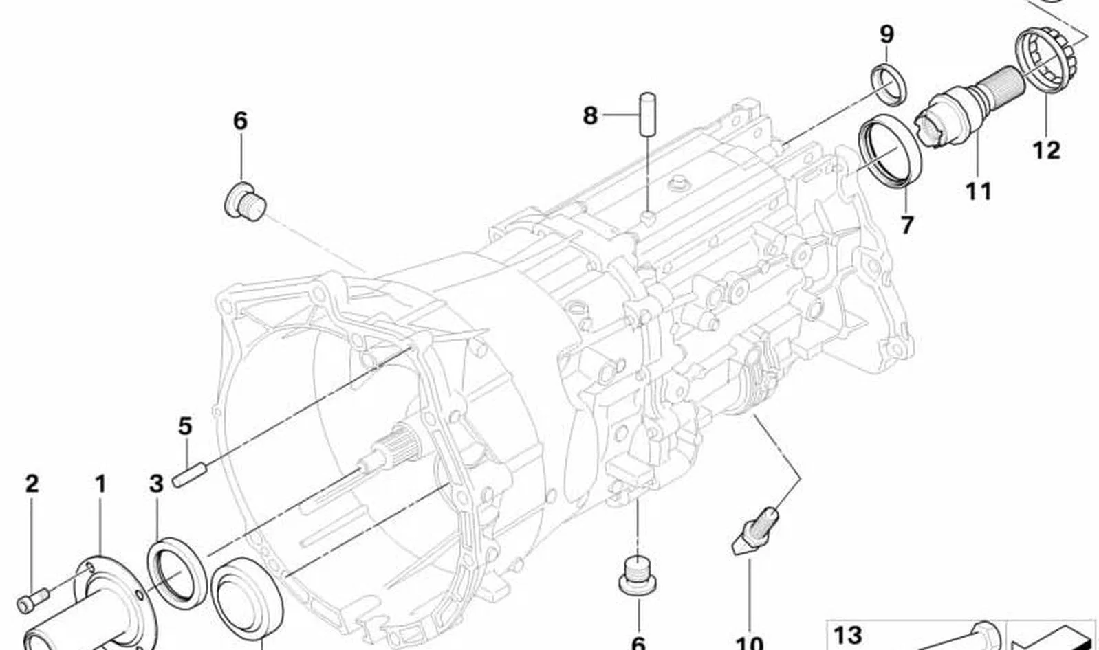 BMW E46 E53 E60 E61… Debriyaj Bilyası Kılavuz Borusu 23117531354
