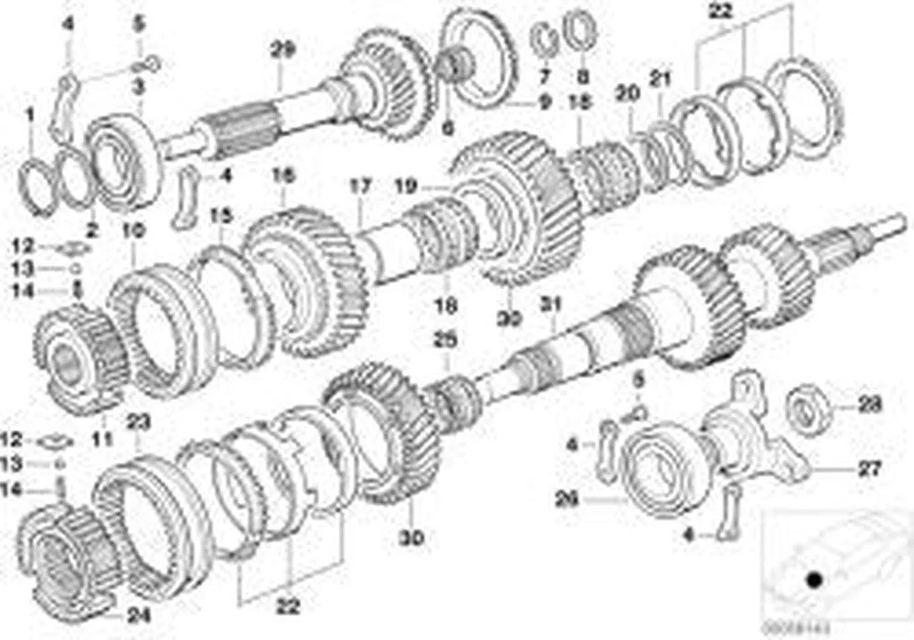 BMW E32 E34 E36 E38… 1. Ve 2. Vites Kılavuz Göbeği 23211282579