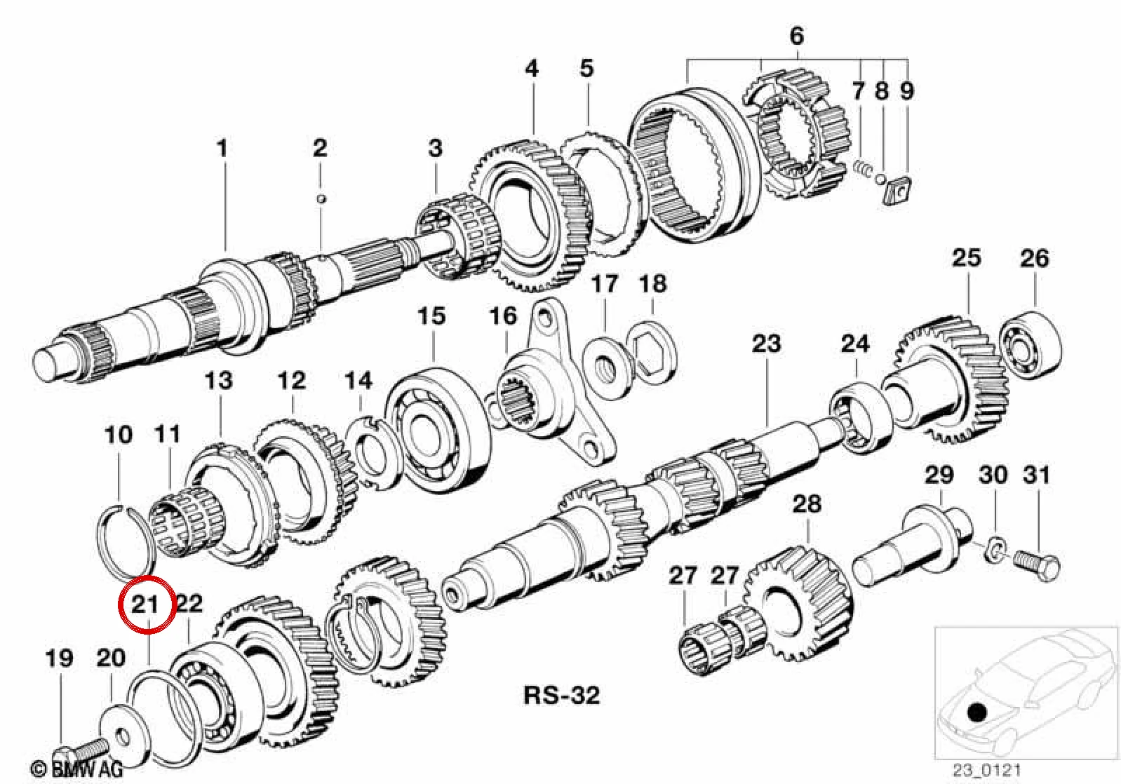 BMW E24 E28 E34 Şanzıman Ayar Pulu 45x56x0,3 23221224436