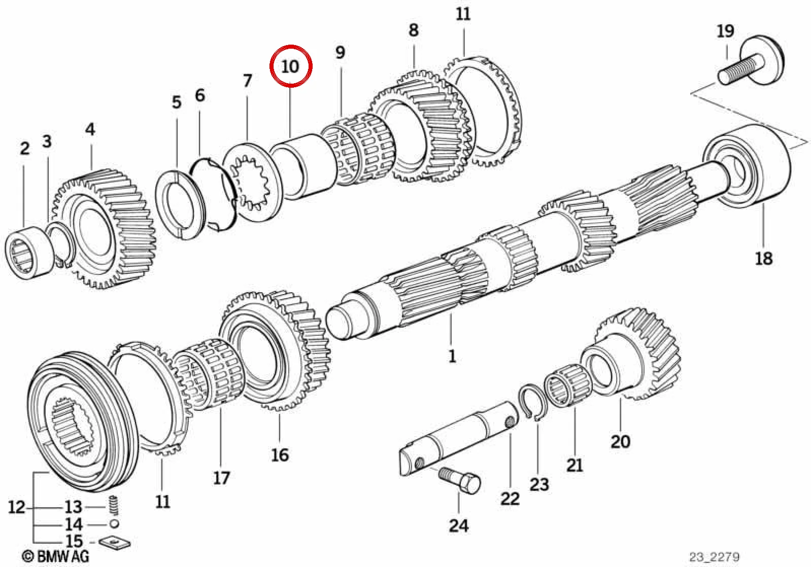 BMW E34 E36 E39 E46… Şanzıman Rulmanı İç Bileziği 23231228349