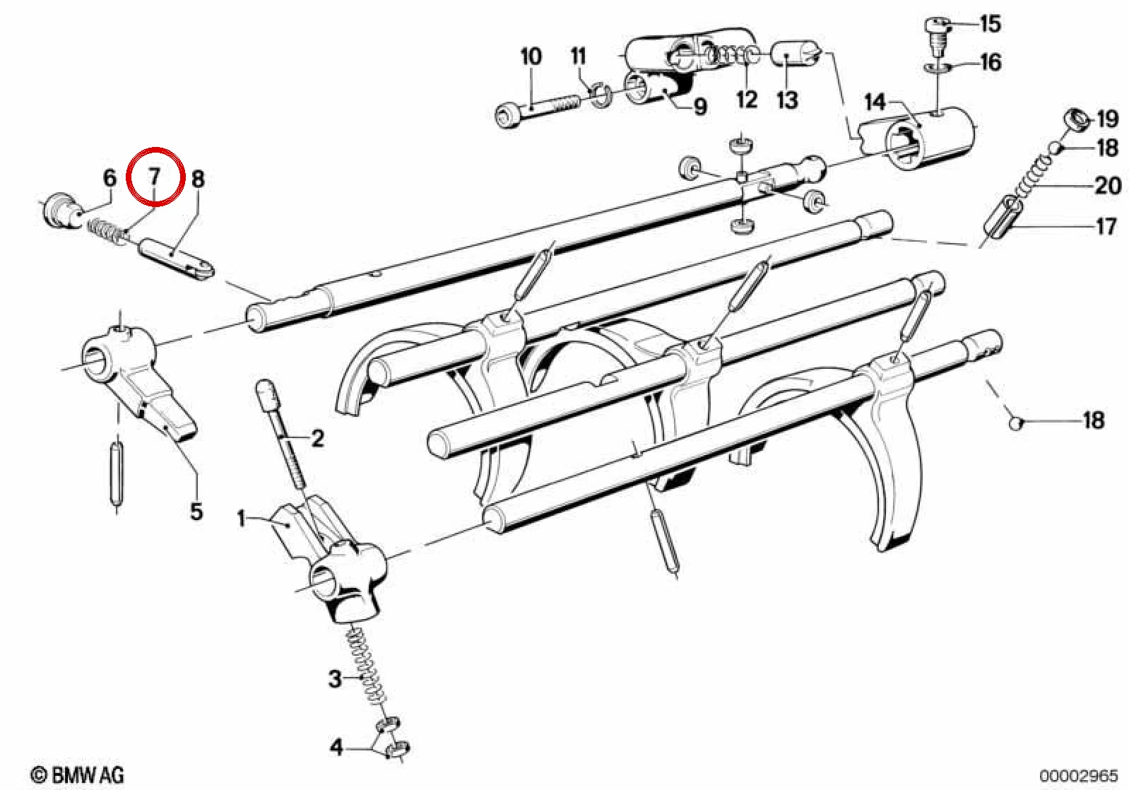 BMW E24 E28 E30 Vites Mekanizması Yayı 1,4 mm 23311207396