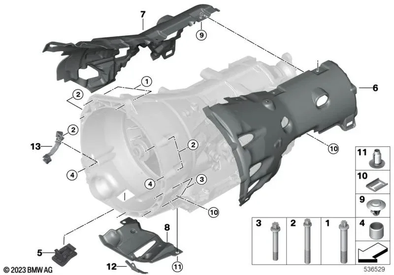 BMW F15 G01 G11 G20… Şanzıman Tespit Parçası Klipsi 24148616009