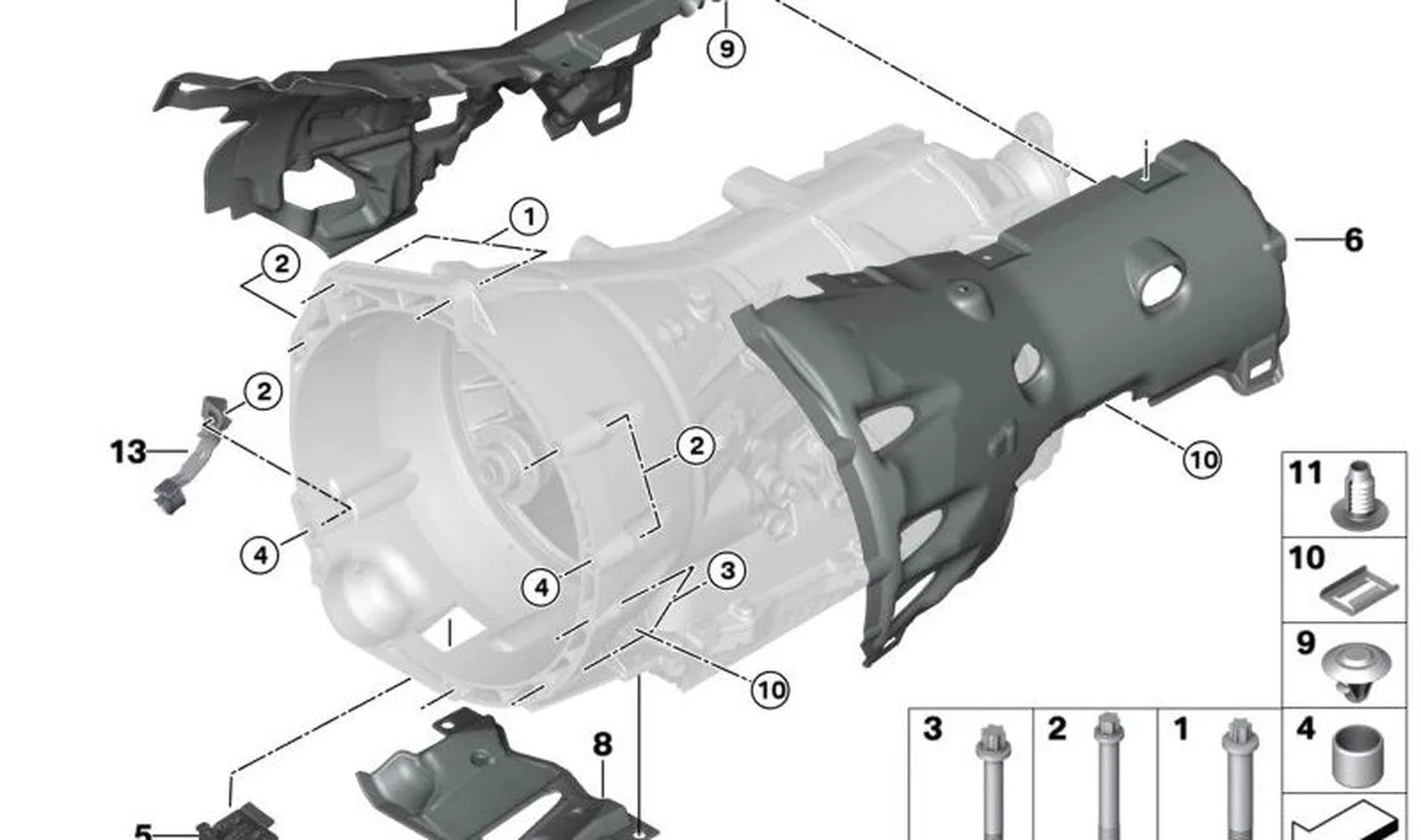 BMW G01 G02 G05 G06… Sol Şanzıman Ses Yalıtım Kapsülü 24148885033