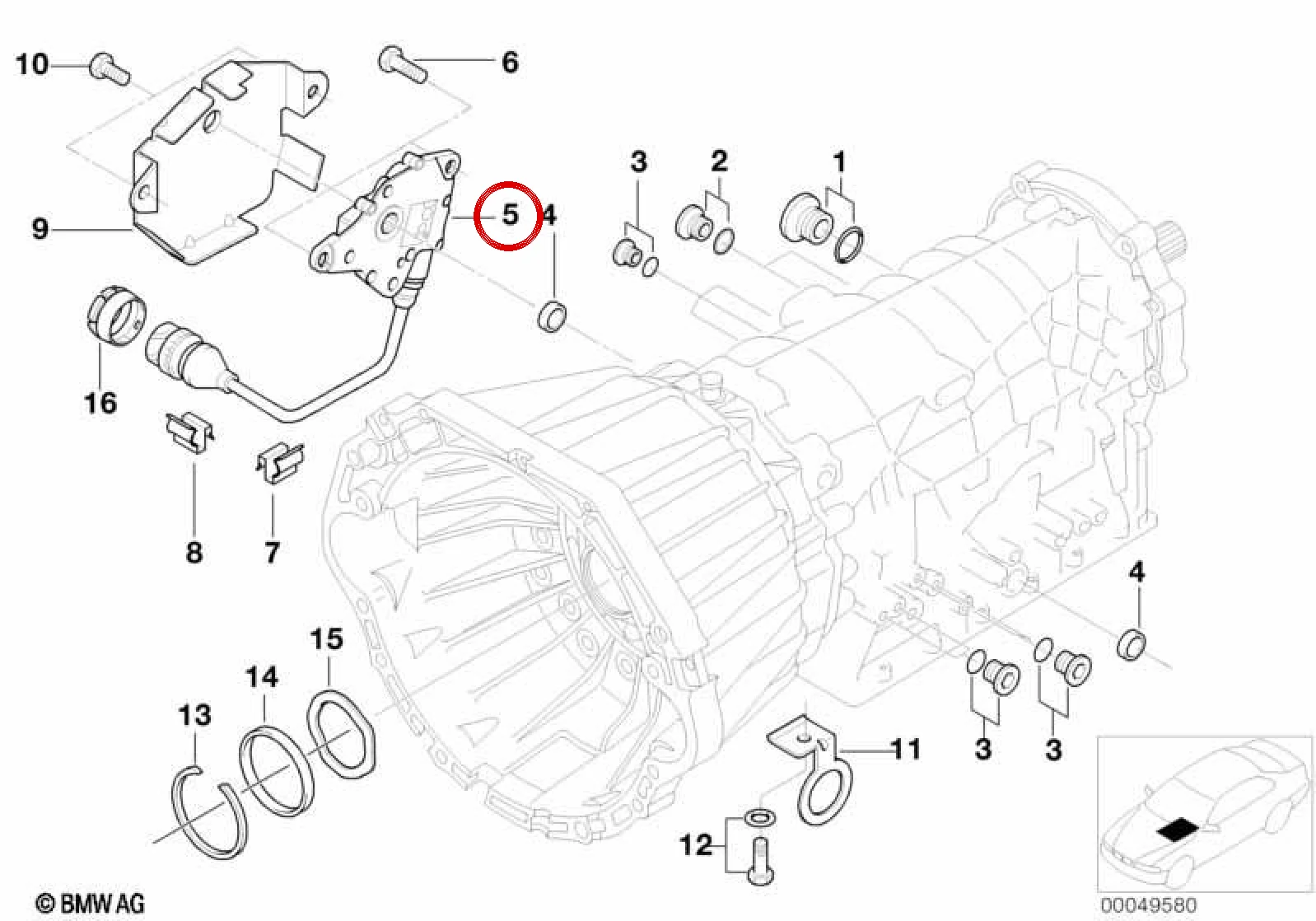 BMW 8 Serisi E31 Vites Konum Şalteri 24201422987