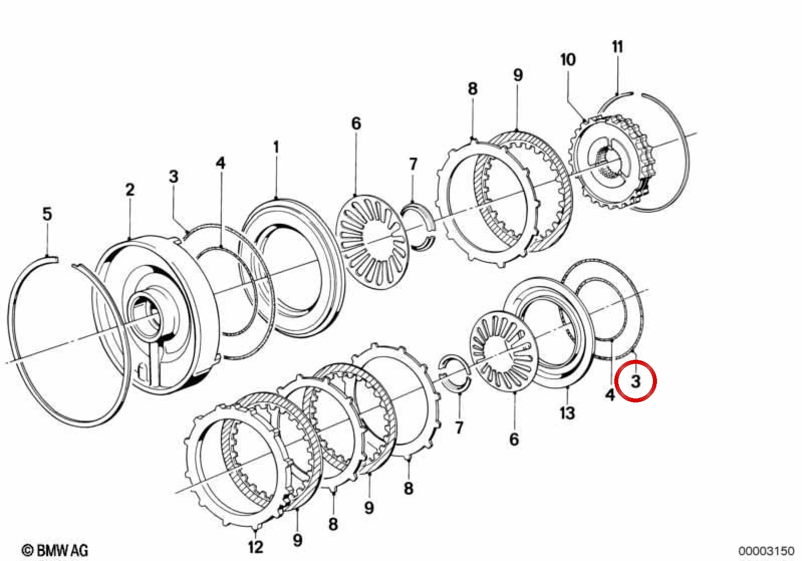 BMW E21 E24 E28 E30… Otomatik Şanzıman O-Ring Contası 24231218761