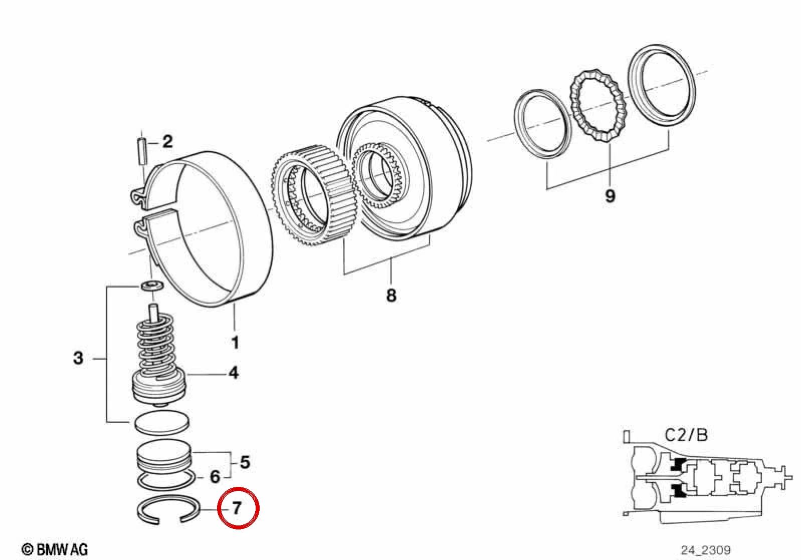BMW E32 E34 E36 E38… Otomatik Şanzıman Segmanı 24231219515