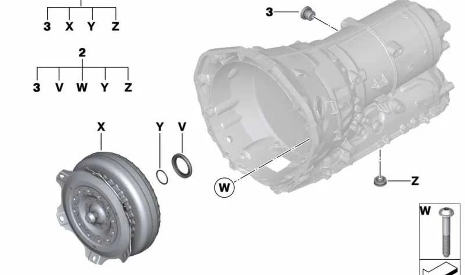 BMW E70 E71 F07 F10… Tork Konvertörü Tamir Kiti 24347544922
