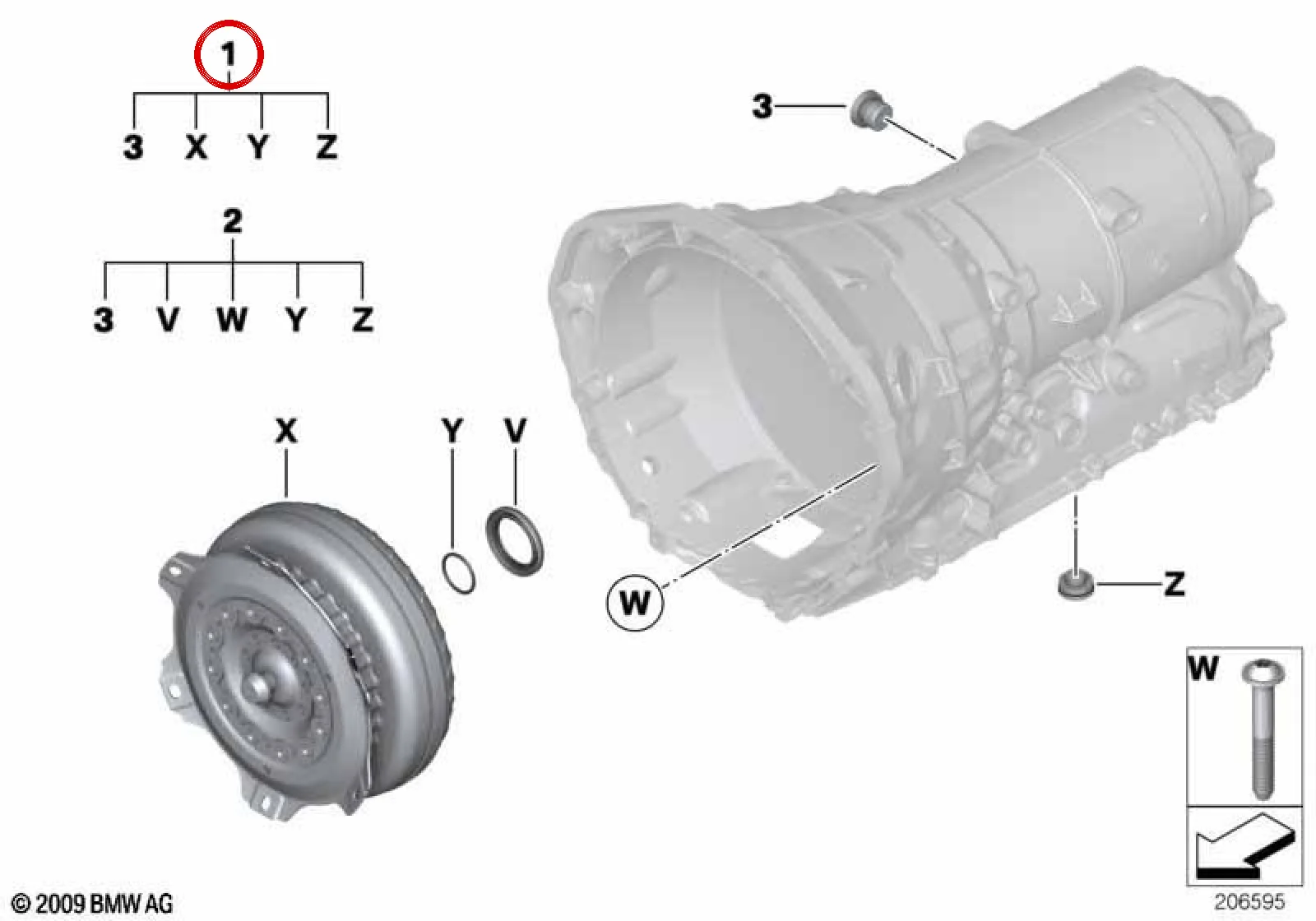BMW E70 E71 F07 F10… Tork Konvertörü Tamir Kiti 24347544922
